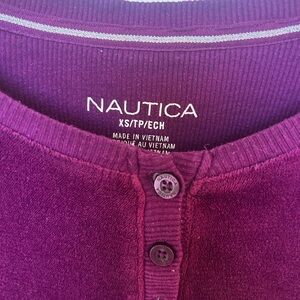 Nautica Women's Deep Purple Cardigan